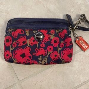 Coach Poppy Flower Wallet Wristlet